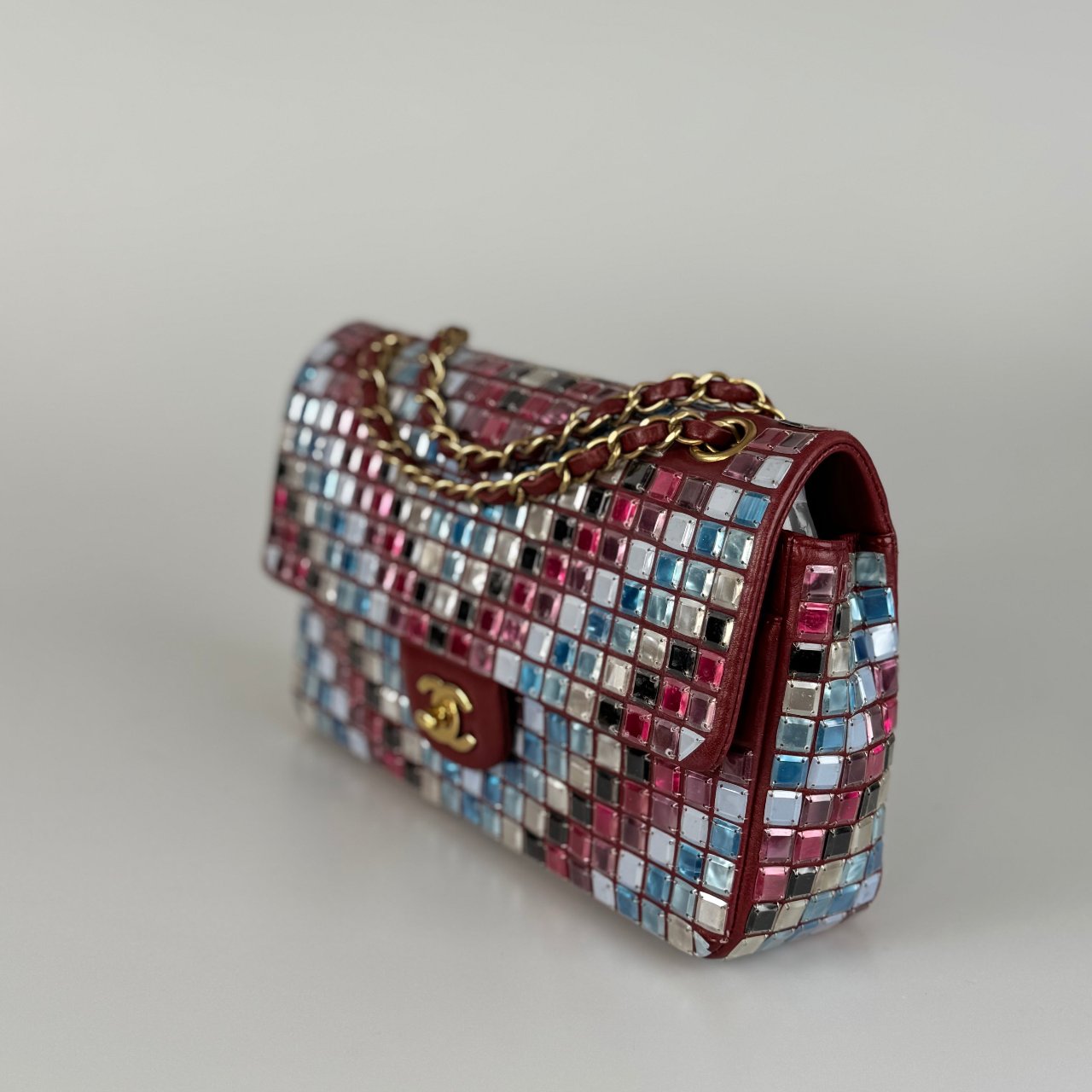 Chanel Mosaic Medium Flap Red Multicolor