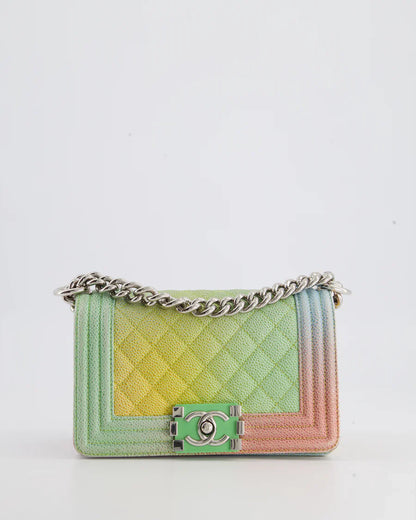 Chanel Caviar Quilted Small Cuba Rainbow Leboy Bag in Multicolour