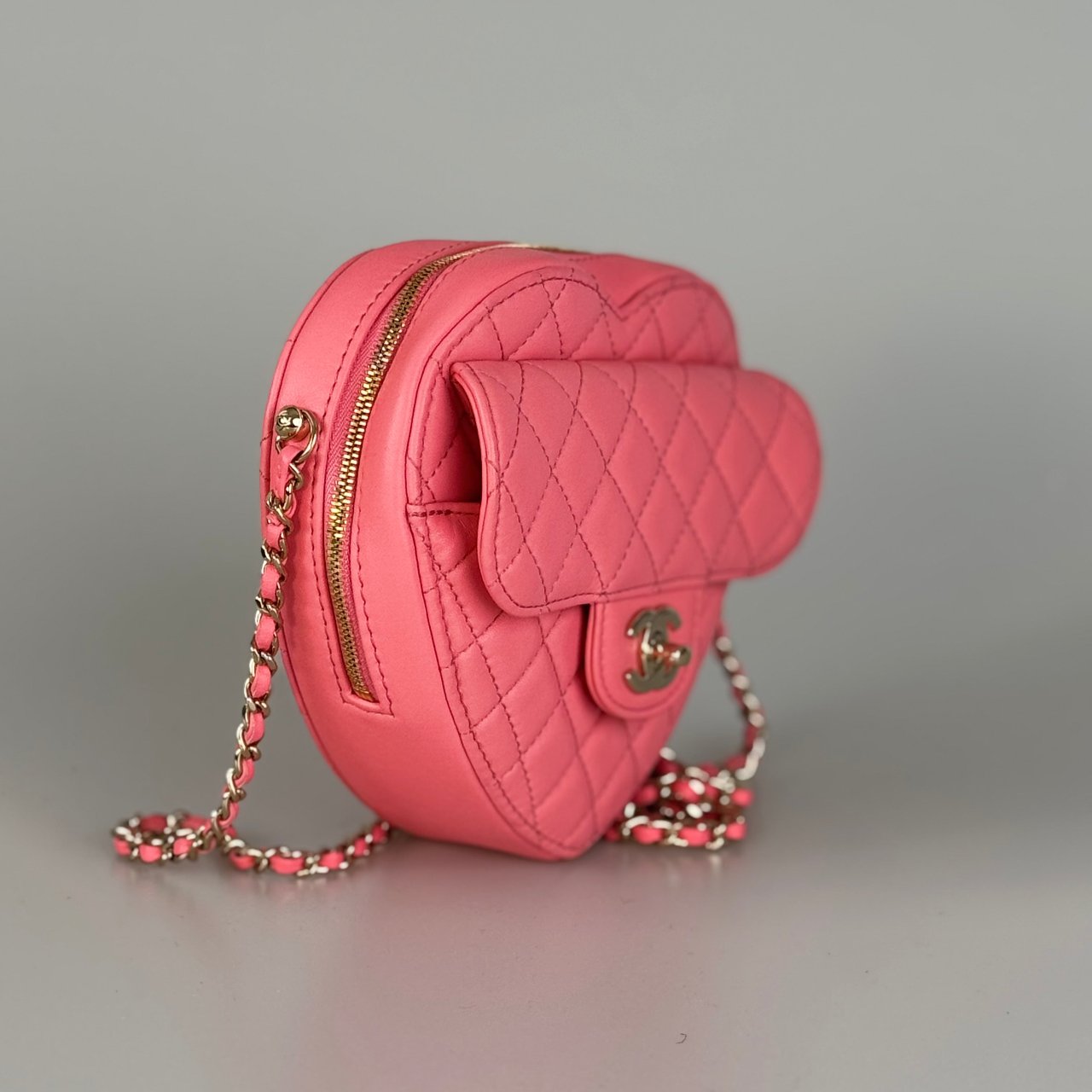 Chanel Pink Heart Bag Large