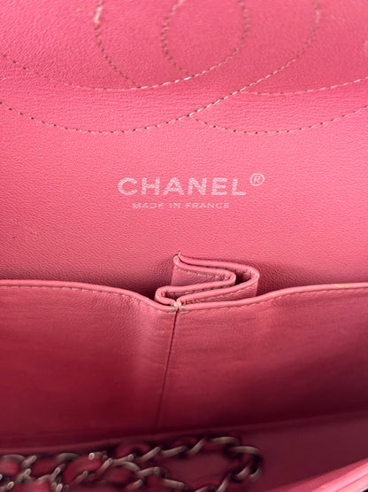 Chanel Classic Flap Bag Jumbo pink with Silver Hardware