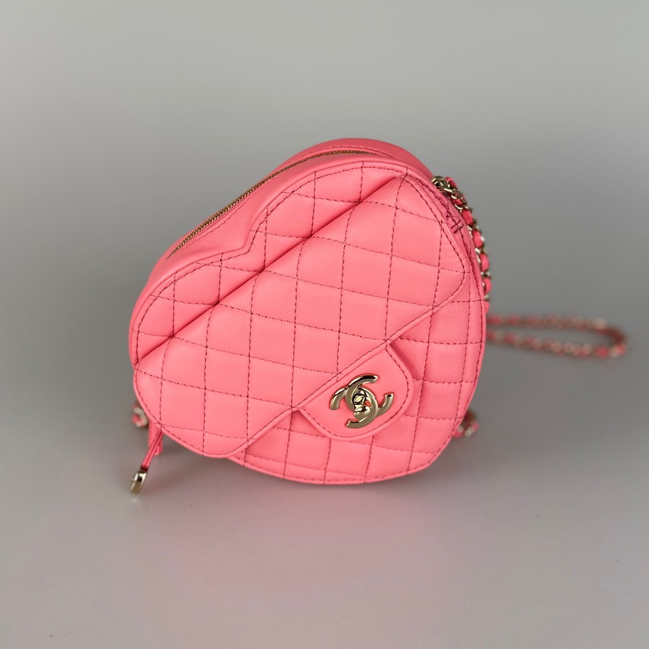 Chanel Pink Heart Bag Large