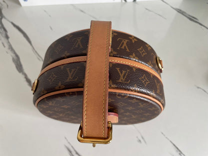 Louis Vuitton Monogram Canvas Petite Boite Chapeau Cross-Body Bag with Gold Hardware