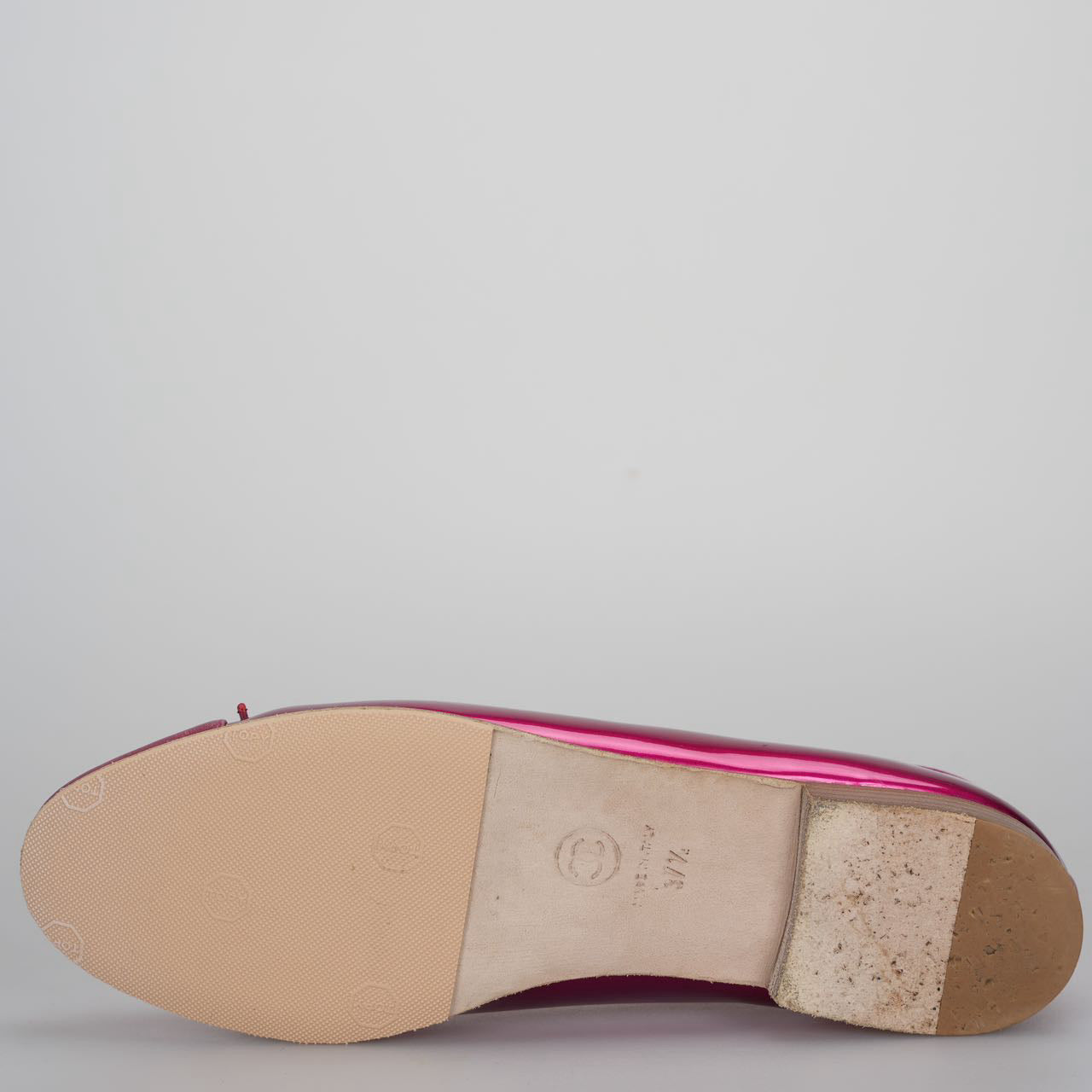 Chanel ballet flats 37.5 in hot pink