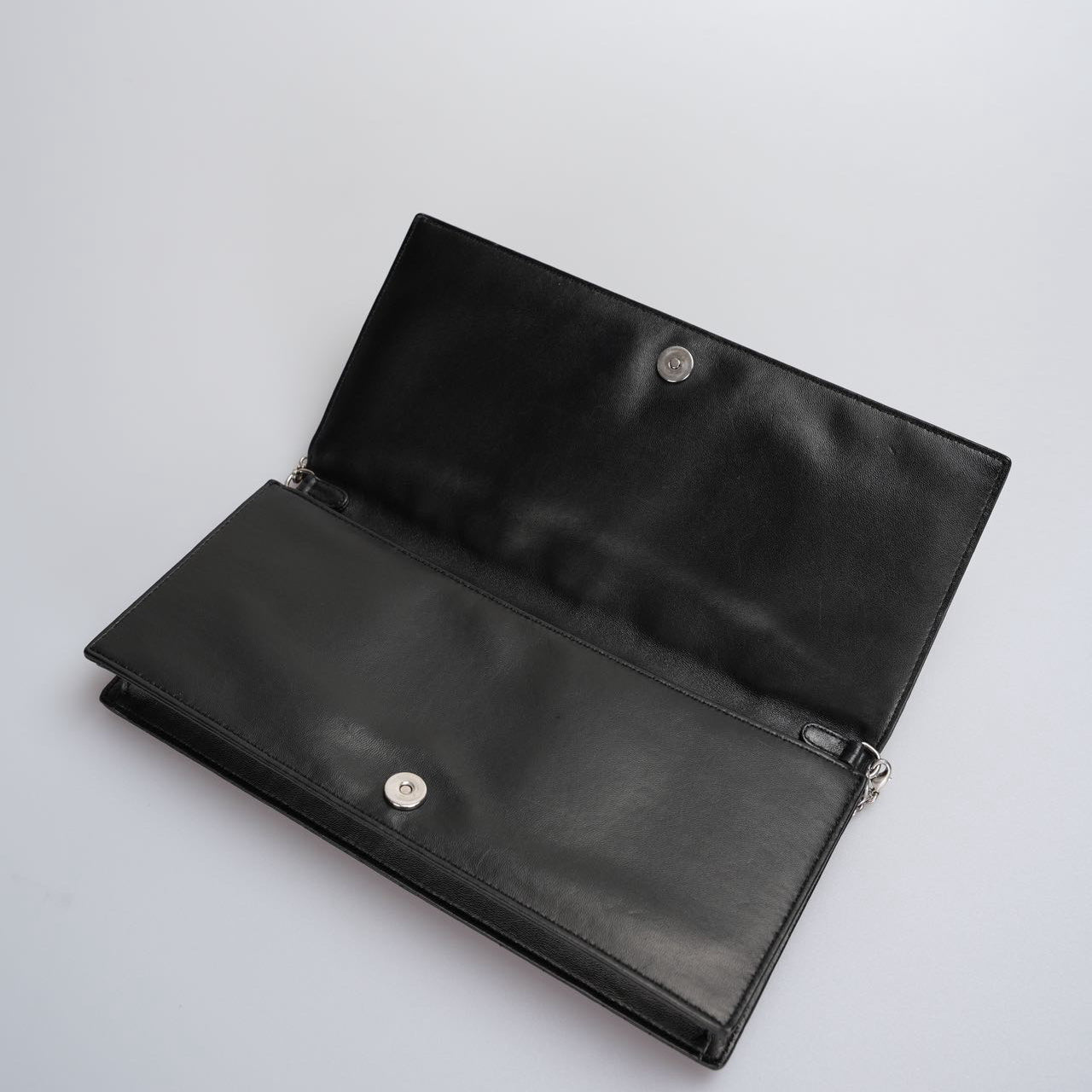 Christian Dior Lambskin Cannage Lady Dior Clutch in Black