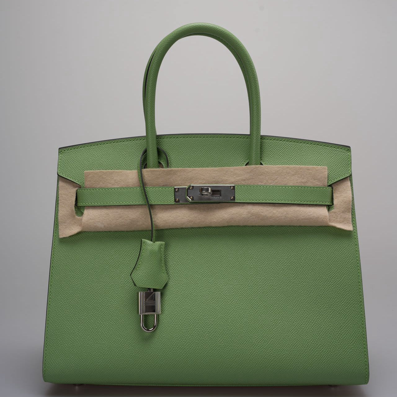 Hermes Birkin 30 Seiller Vert Avocado Green Epsom Leather with Palladium Hardware