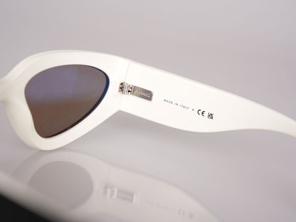 Chanel Cat Eye Sunglasses with CC Logo Black and White