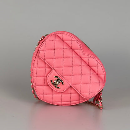 Chanel Pink Heart Bag Large