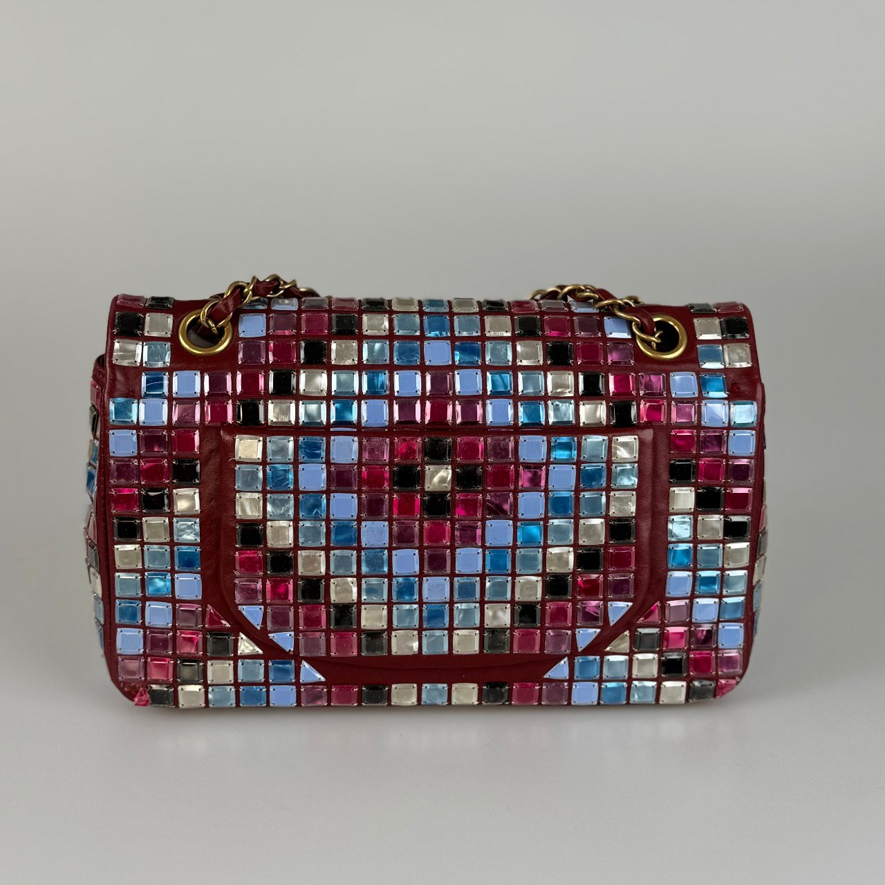 Chanel Mosaic Medium Flap Red Multicolor