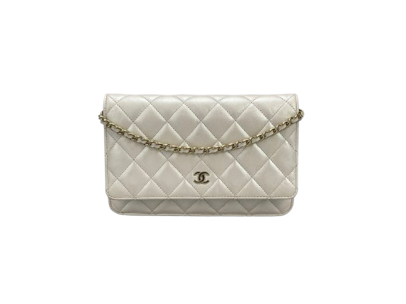 Chanel Wallet on Chain Bag Quilted Iridescent Lambskin Crossbody