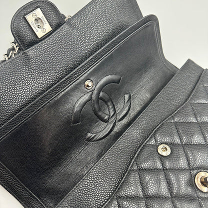 Timeless medium cuir grainé noir