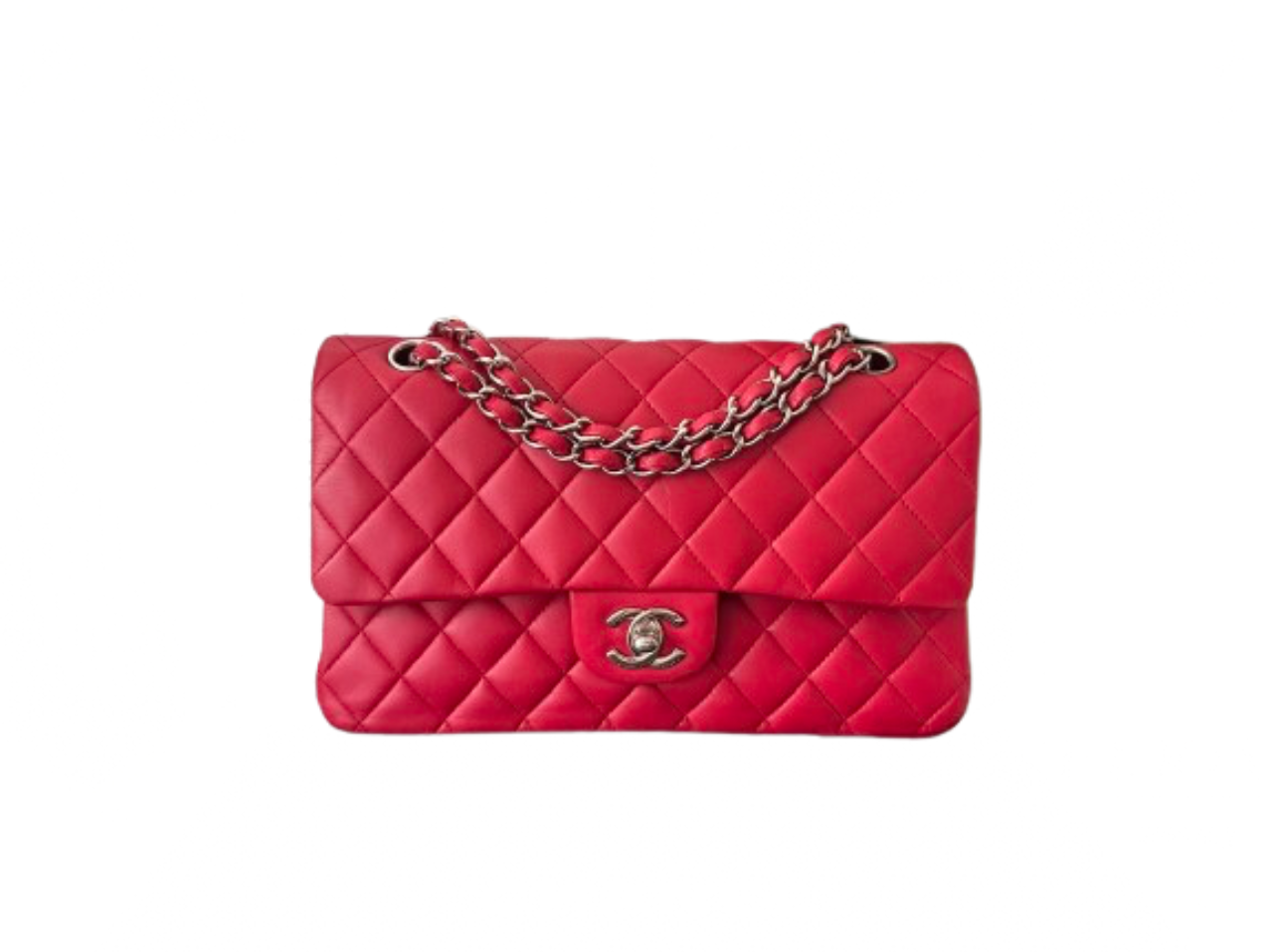 Chanel timeless red Medium Lambskin Flap Bag