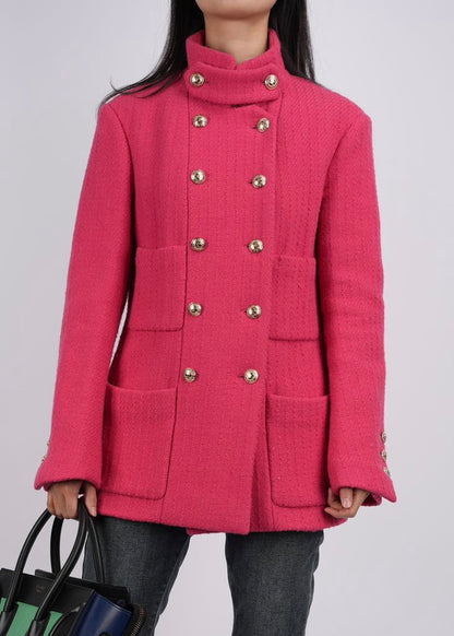 Chanel Pink Wool Tweed Blazer