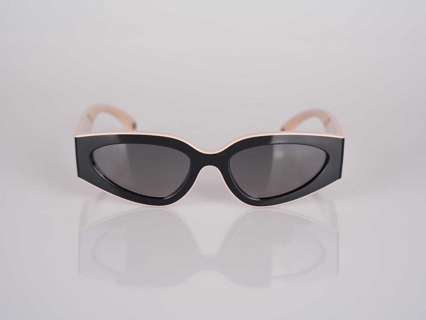 Chanel Cat Eye Sunglasses with CC Logo Black and Brown