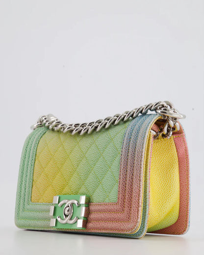 Chanel Caviar Quilted Small Cuba Rainbow Leboy Bag in Multicolour