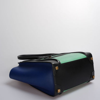 CELINE Tricolor Luggage Bag Leather Micro