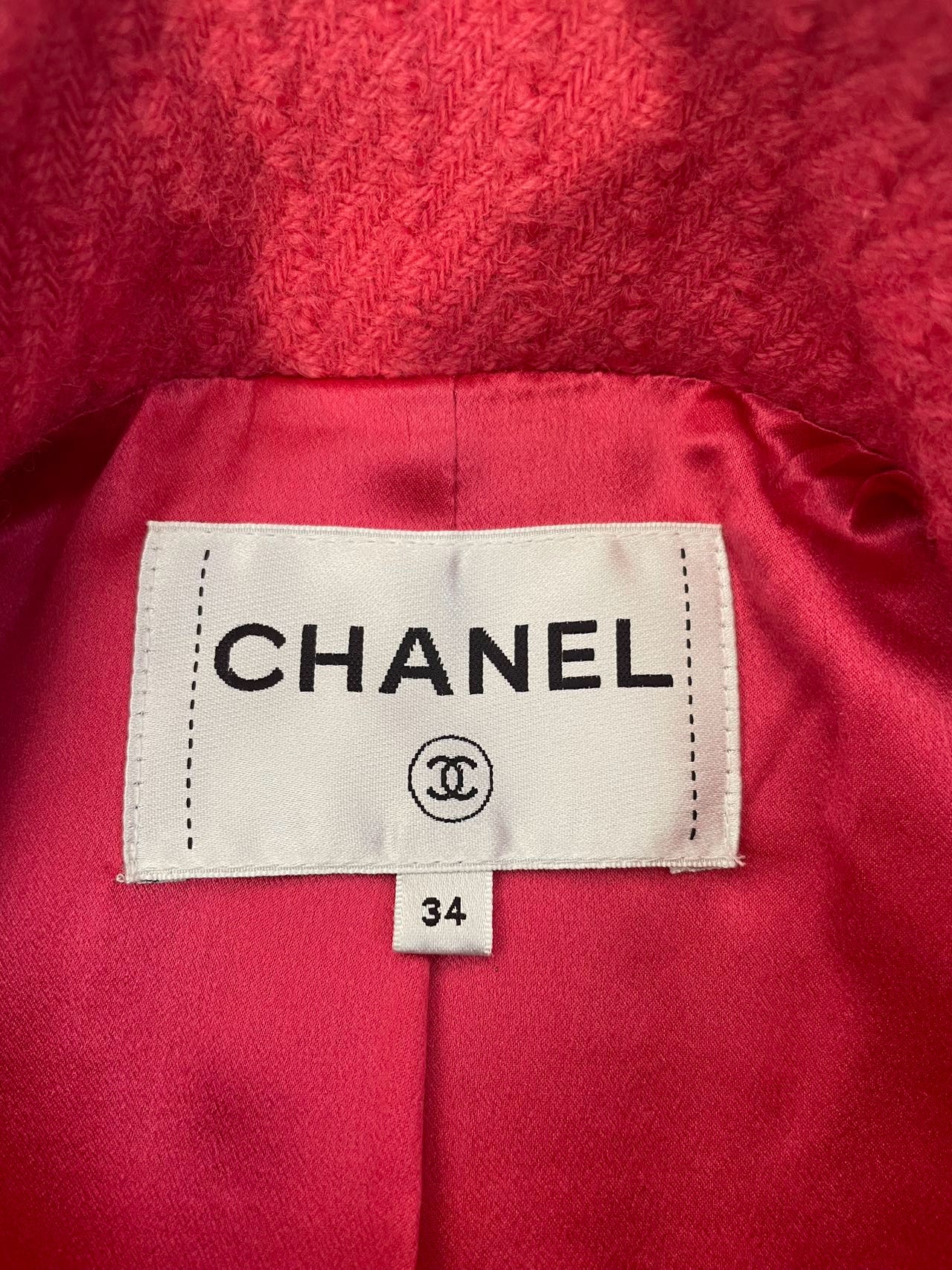 Chanel Pink Wool Tweed Blazer