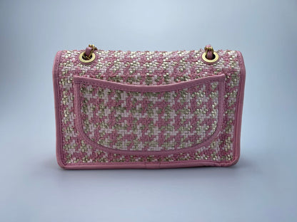 Chanel Metallic Woven Lamb Skin Flap Bag