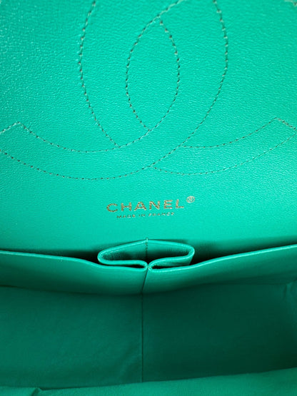 Chanel timeless Flap Bag Jumbo Green with Gold Hardware