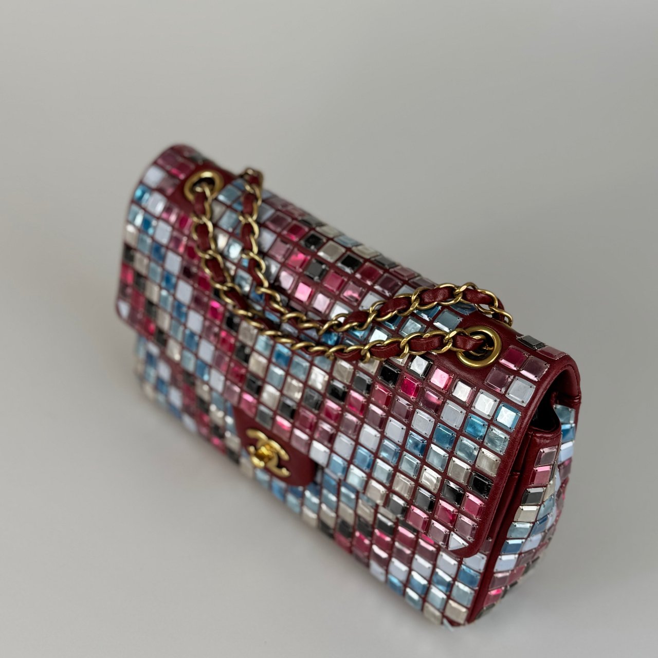 Chanel Mosaic Medium Flap Red Multicolor