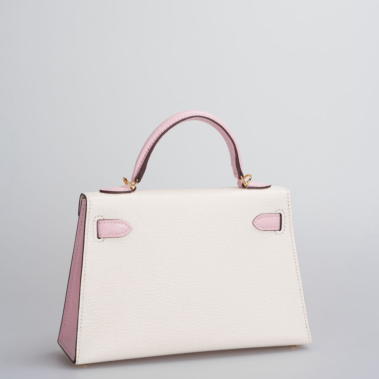 Hermes Mini Kelly  20cm HSS In Chèvre  mysore Nata with Rose Sakura