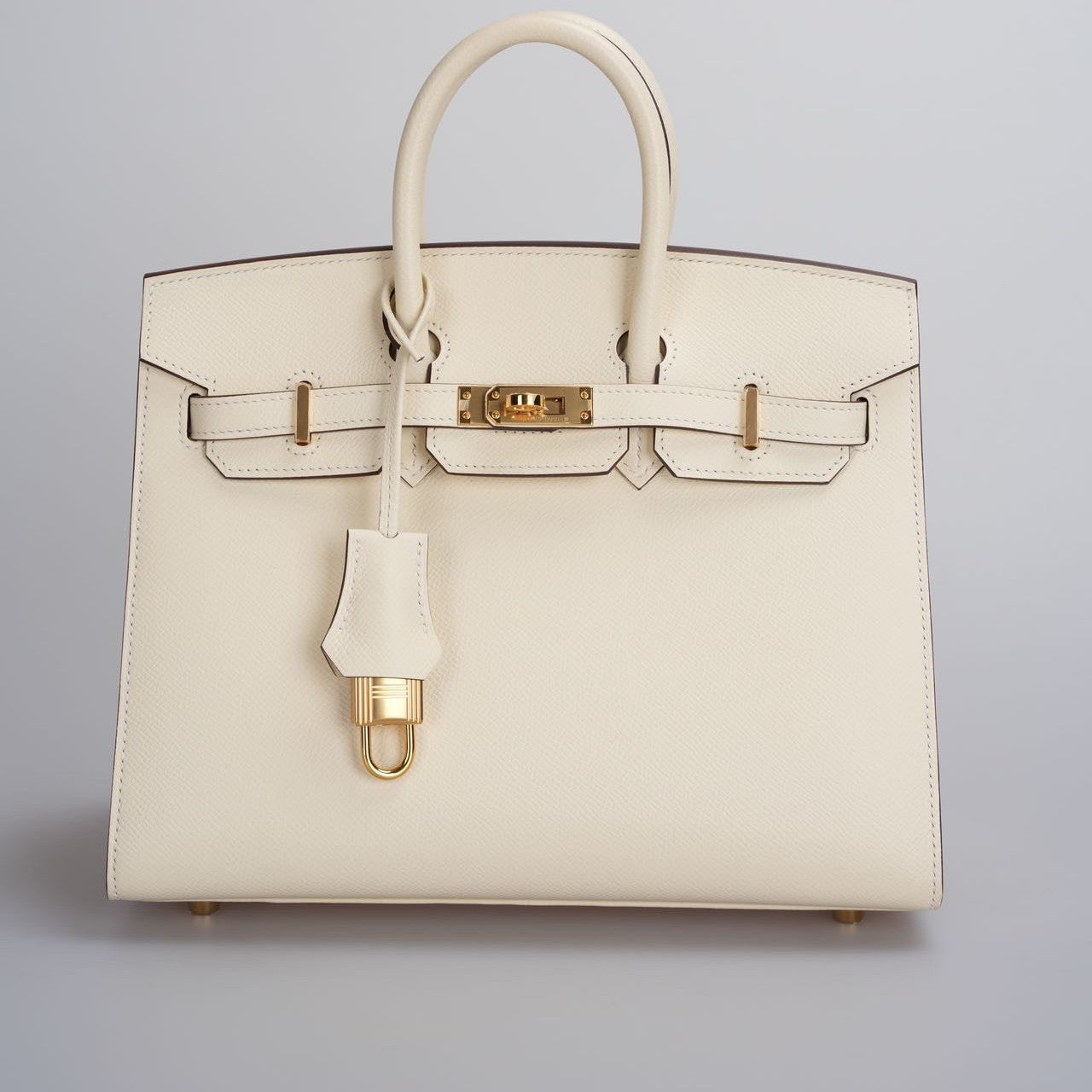 Hermes Birkin 25cm Sellier Bag in Nata Epsom Gold Hardware