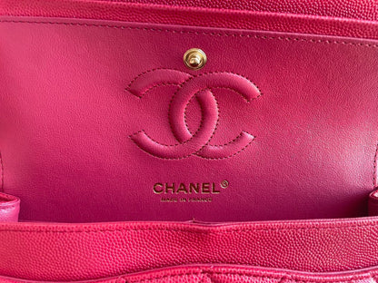 Chanel Red timeless Flap Bag Caviar Leather Small Size