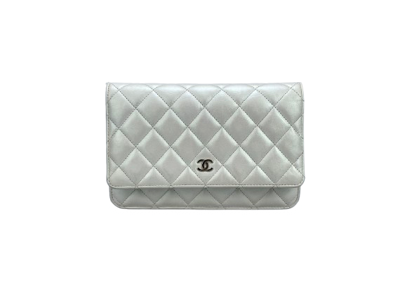 Chanel Wallet on Chain Bag Quilted Iridescent Lambskin Crossbody