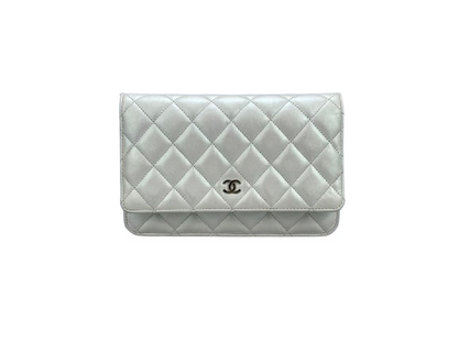 Chanel Wallet on Chain Bag Quilted Iridescent Lambskin Crossbody