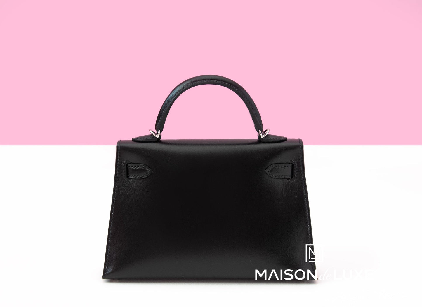 Hermes Mini Kelly II 20 Black Box Palladium Hardware