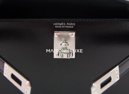 Hermes Mini Kelly II 20 Black Box Palladium Hardware