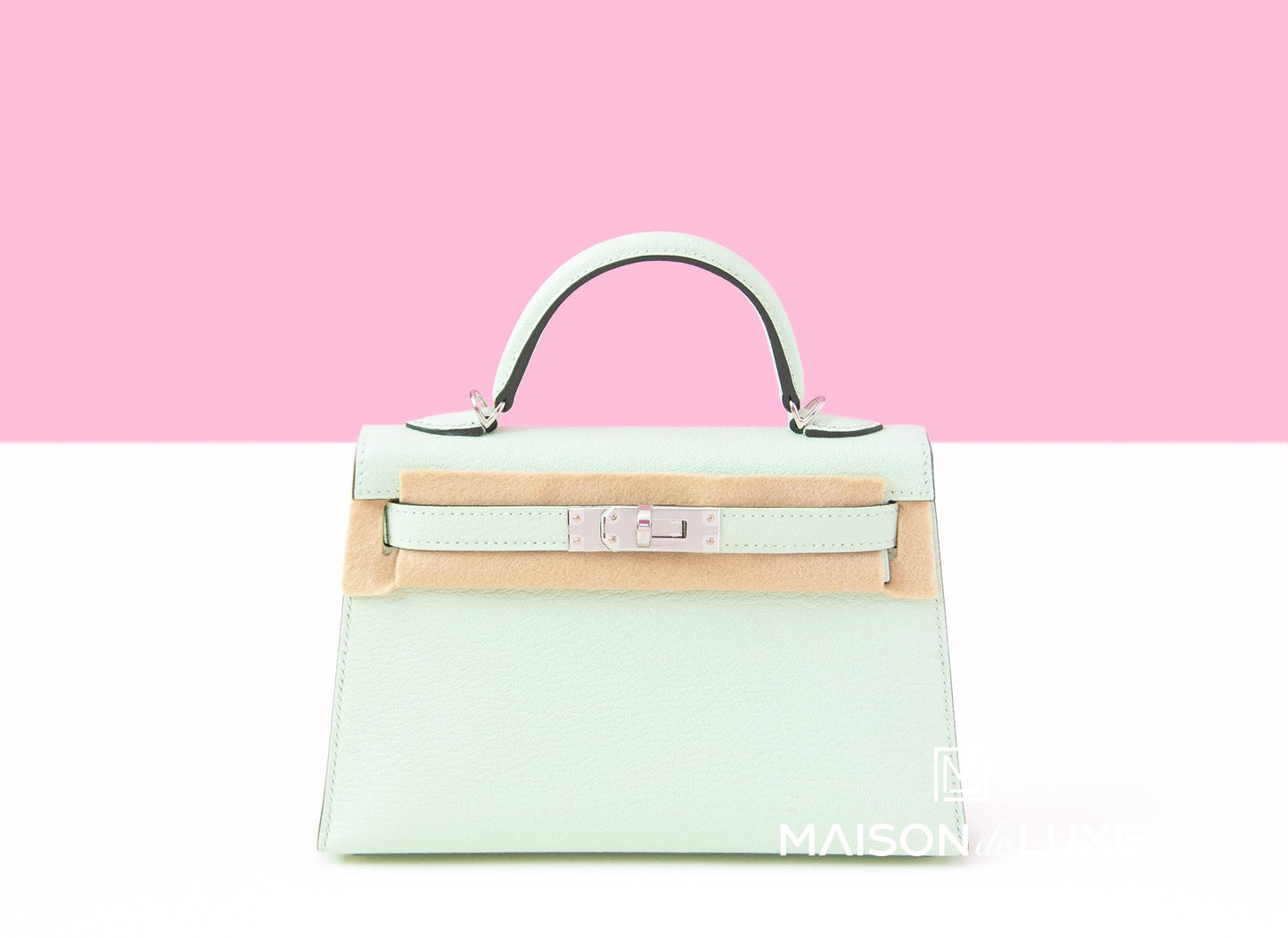 Hermes Mini Kelly II 20 Vert Fizz Chevre Palladium Hardware