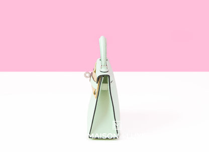 Hermes Mini Kelly II 20 Vert Fizz Chevre Palladium Hardware