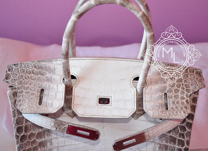 Hermes Blanc Himalayan Himalaya Birkin 30 White Crocodile