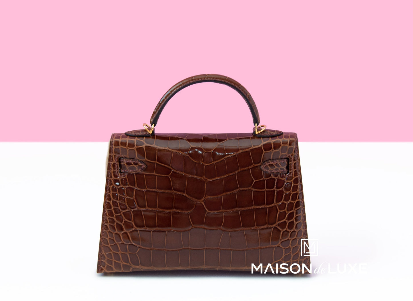 Hermes Mini Kelly II 20 Miel Shiny Alligator