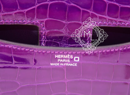 Hermes Constance Mini 18 Ultra Violet Crocodile Handbag