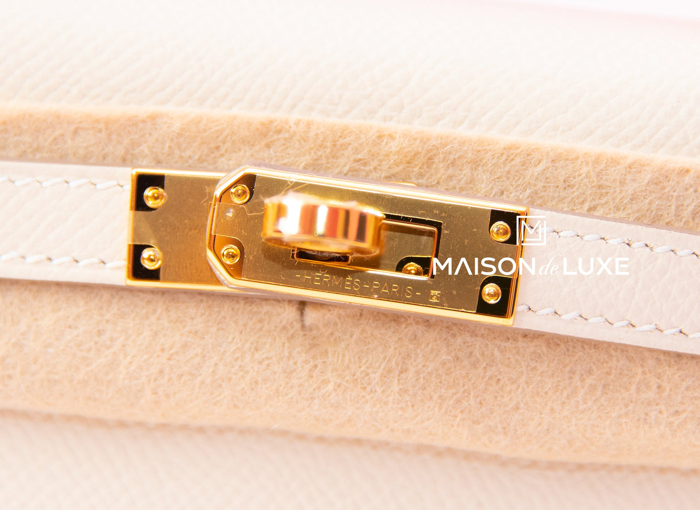 Hermes Mini Kelly II 20 Craie Epsom Gold Hardware