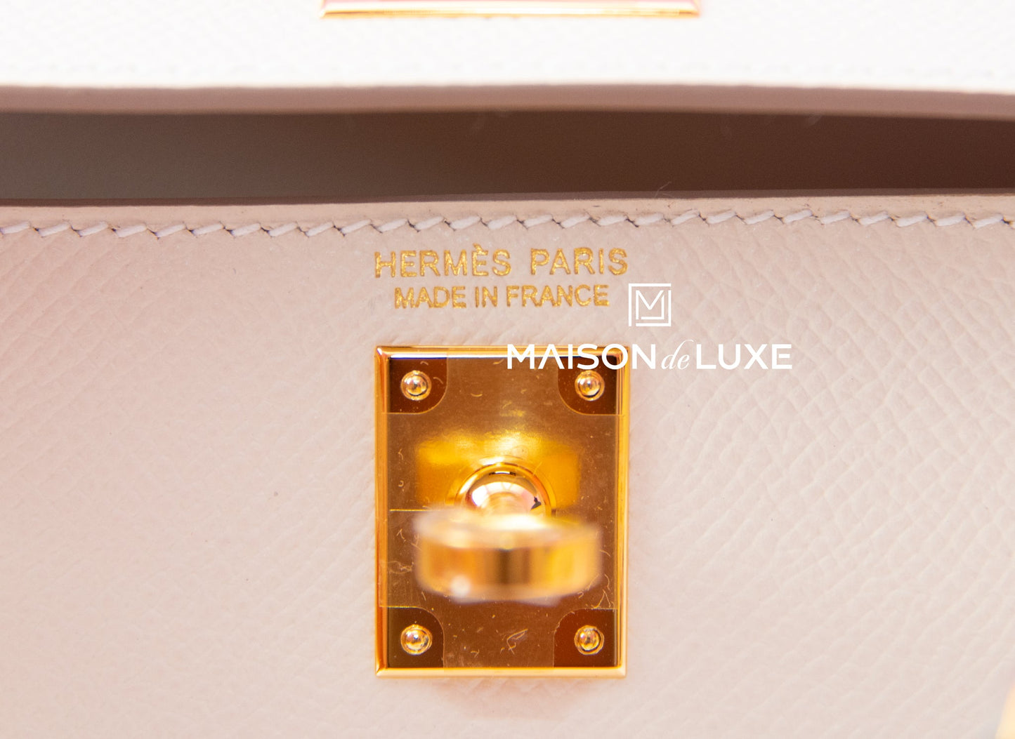 Hermes Mini Kelly II 20 Craie Epsom Gold Hardware