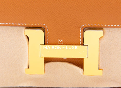 Hermes Constance Mini 18 Gold Epsom Handbag