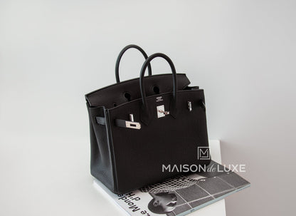 Hermes Birkin 25 Black Togo Palladium Hardware