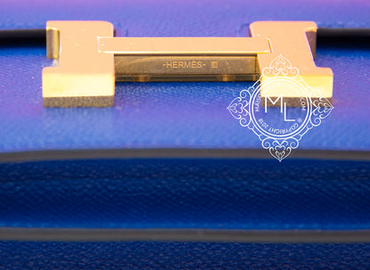 Hermes Constance Mini 18 Blue Electrique Epsom Handbag