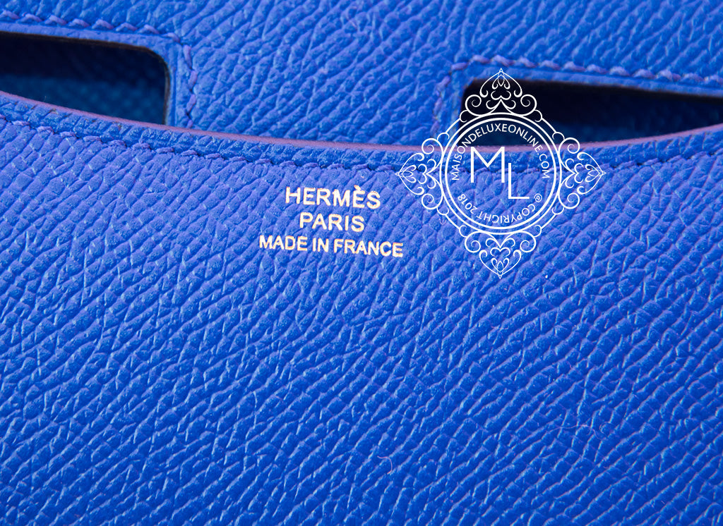 Hermes Constance Mini 18 Blue Electrique Epsom Handbag