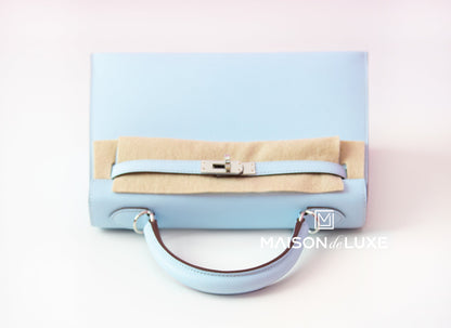 Hermes Bleu Brume Sellier Epsom Kelly 25 Handbag