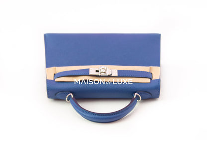 Hermes Mini Kelly II 20 Blue Brighton / Rose Pourpre