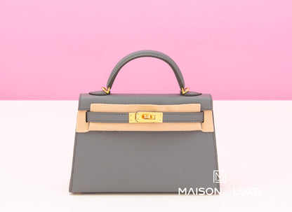 Hermes Mini Kelly II 20 Vert Amande Epsom Gold Hardware