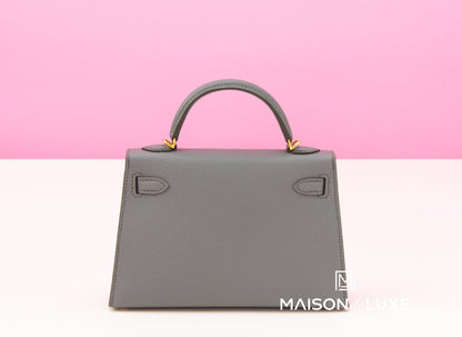 Hermes Mini Kelly II 20 Vert Amande Epsom Gold Hardware