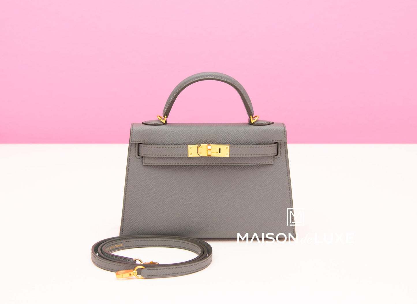 Hermes Mini Kelly II 20 Vert Amande Epsom Gold Hardware