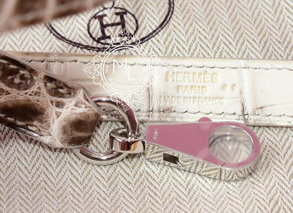 Hermes Blanc Himalayan Himalaya Kelly 25 White Crocodile