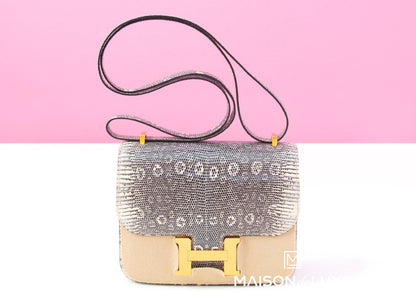 Hermes Constance Mini 18 Ombré Lizard Handbag