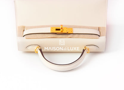 Hermes Mini Kelly II 20 Nata Epsom Gold Hardware