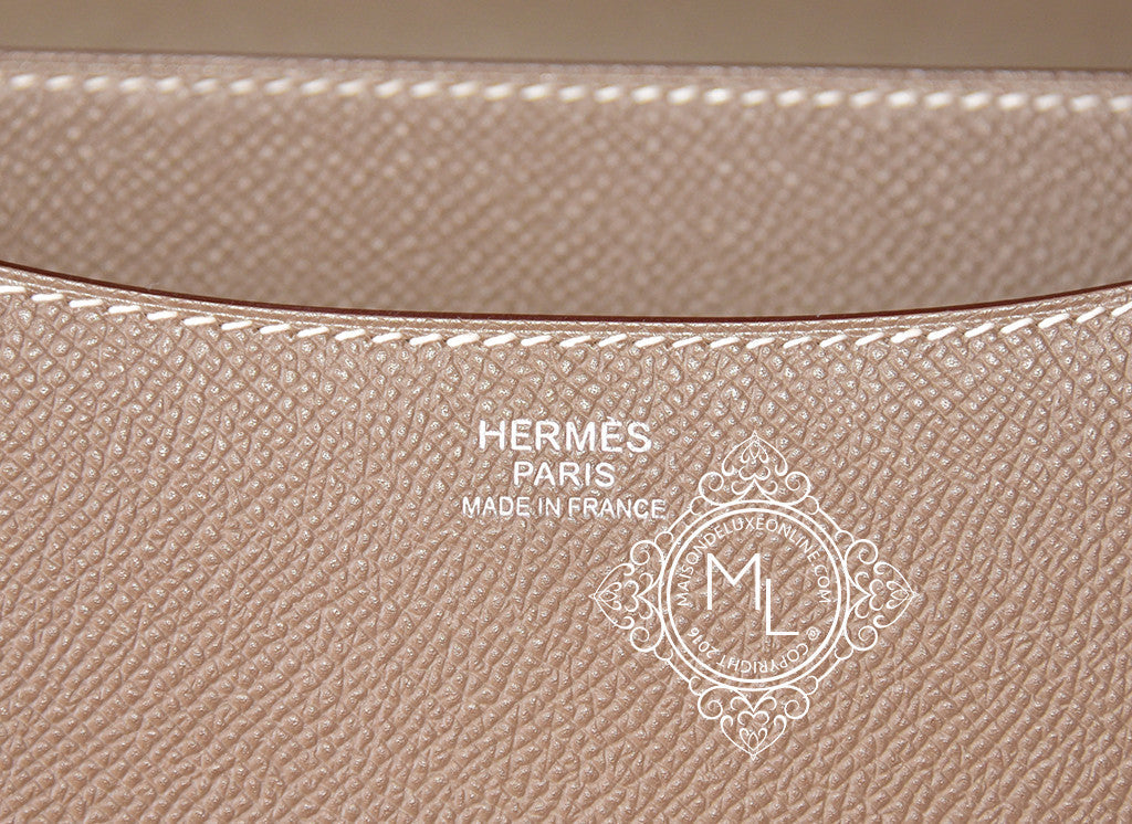 Hermes Etoupe Epsom Constance MM 24 Handbag